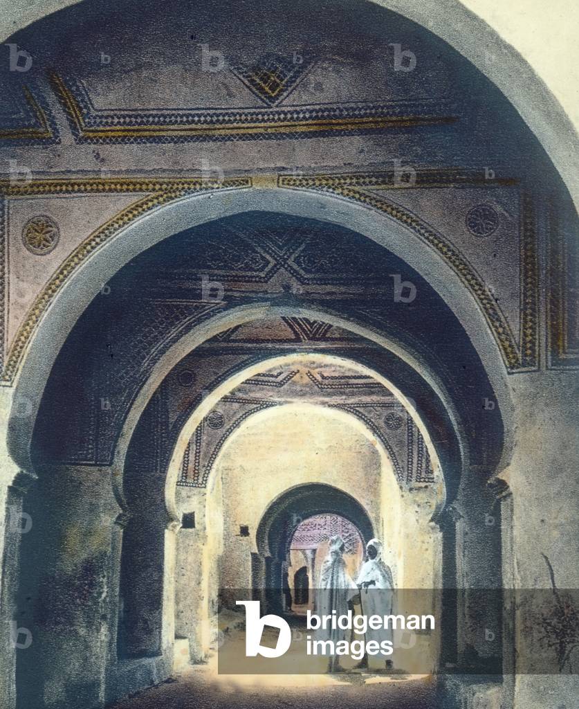 Morocco, Oasis in the desert, image date: circa 1910. Carl Simon Archive