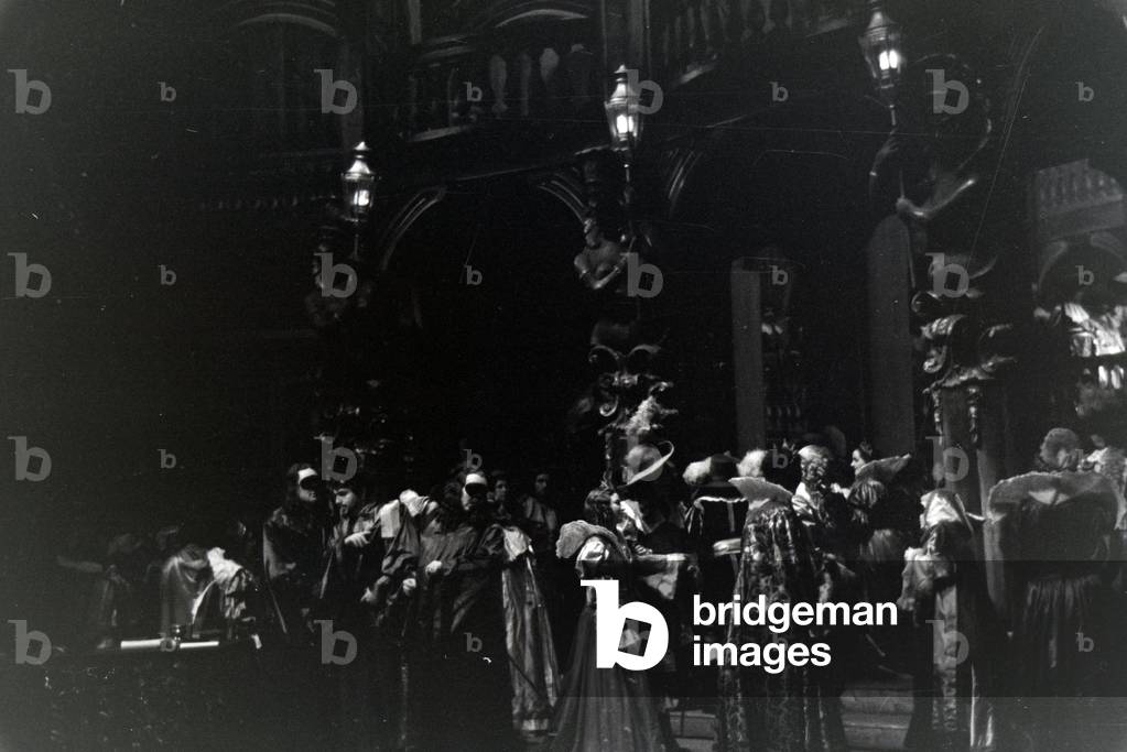 Performance in the opera in Rome, Italy 1940s (b/w photo)