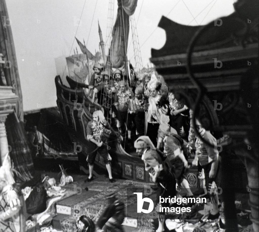 Performance in the opera in Rome, Italy 1940s (b/w photo)
