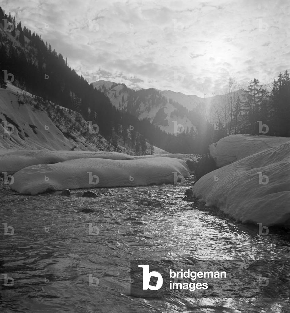 A trip to Mittelberg in Austria, Germany 1930s (b/w photo)
