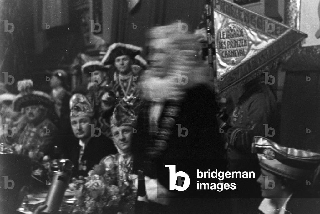 Carnival at Duesseldorf in 1937 with the slogan 