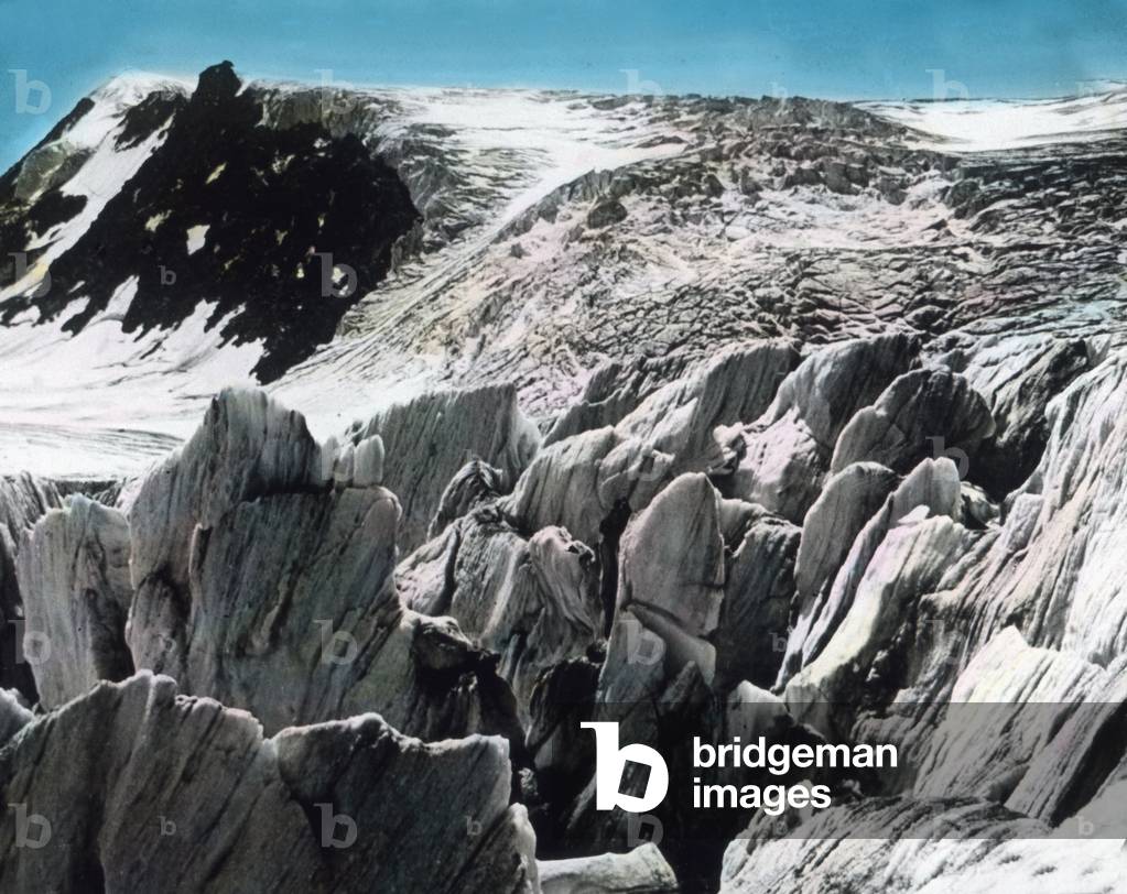 An amphi theatre from snow and ice at the Alps, Tyrol, 1920s
