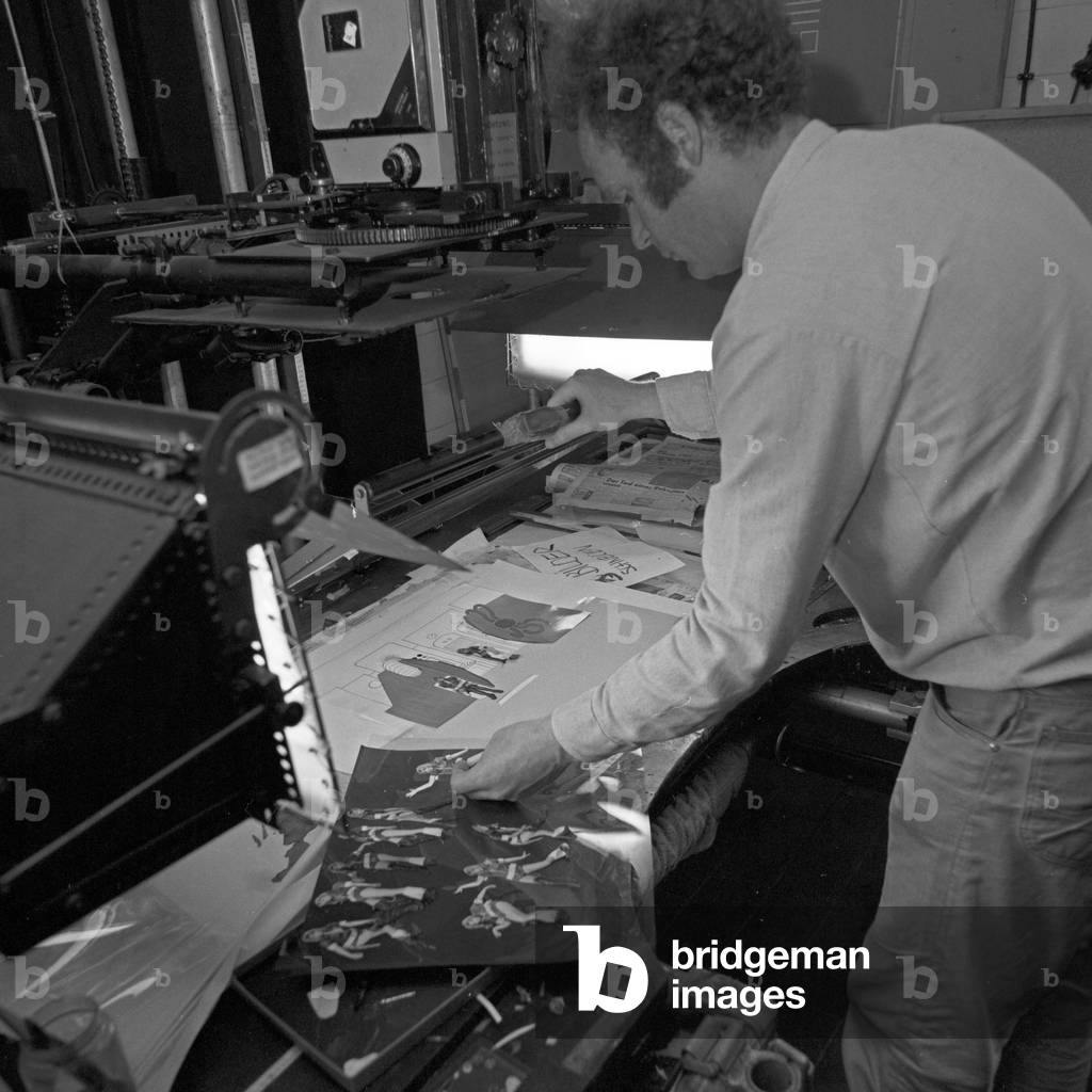 Producing a Barbarella comic strip, Germany 1960s
