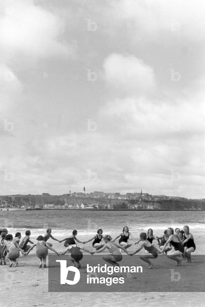 A trip to Heligoland, Germany 1930s (b/w photo)