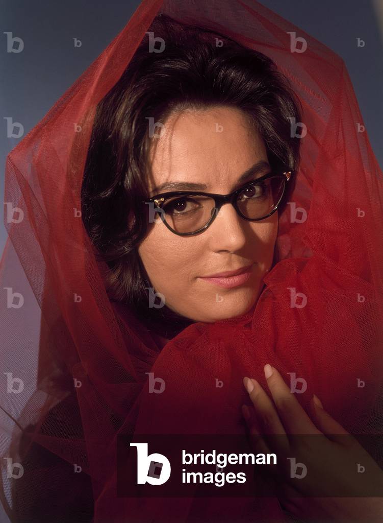 Portrait de NANA MOUSKOURI, Chanteuse, annees 1960.