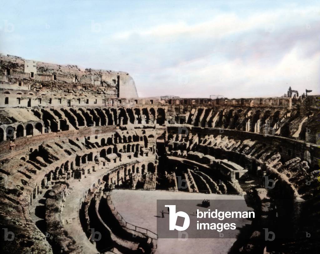 Interior arena of Colosseum at Rome, Italy 1920s
