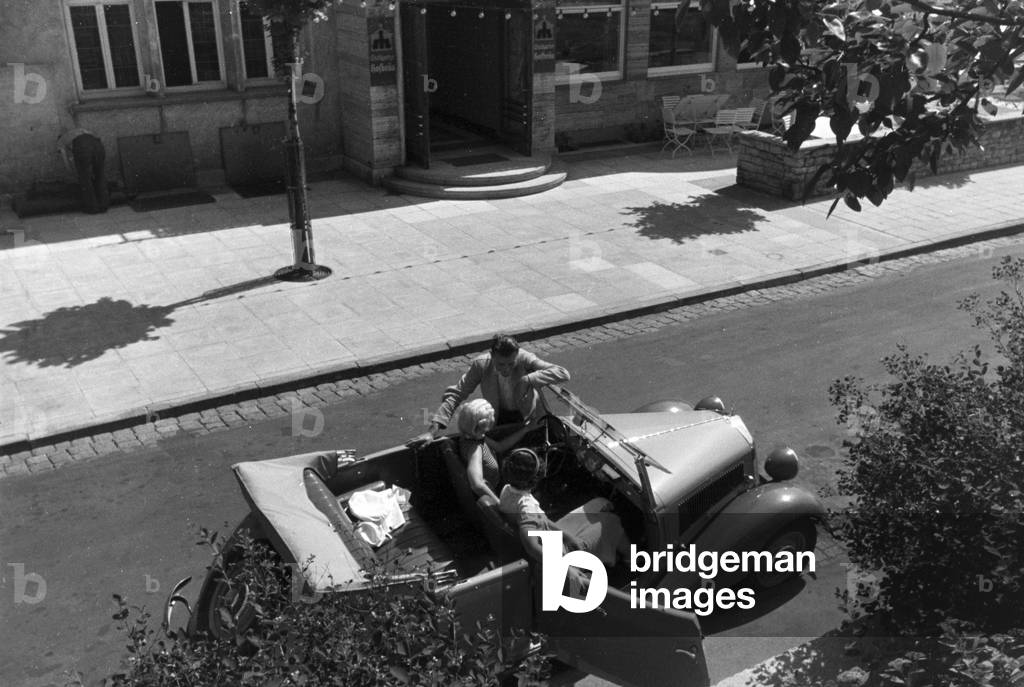 A trip to the Weissenhof Estate in Stuttgart, Germany 1930s (b/w photo)