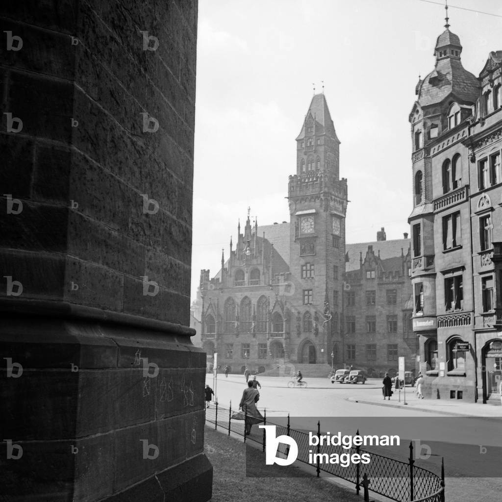 St John city hall of Saarbruecken, Germany 1930s (b/w photo)