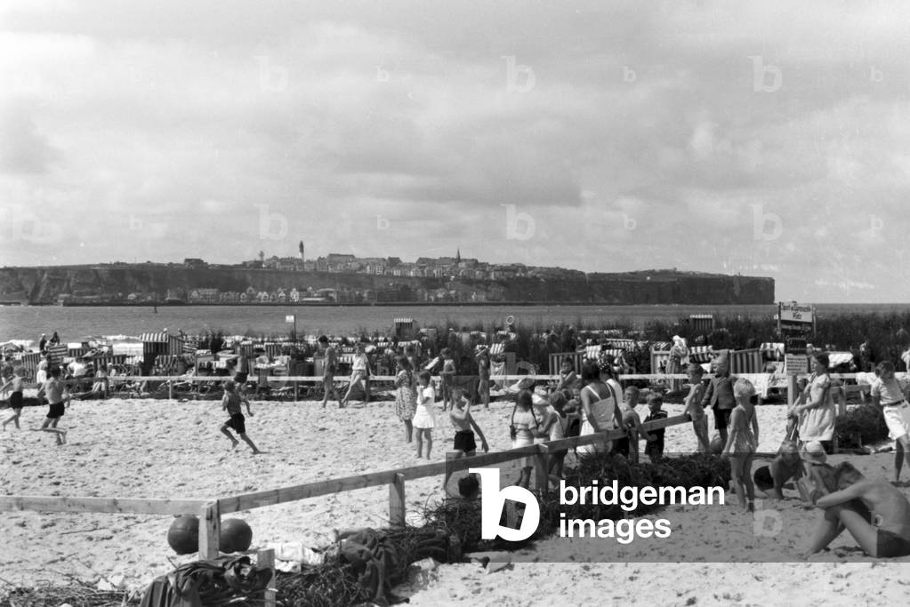 A trip to Heligoland, Germany 1930s (b/w photo)