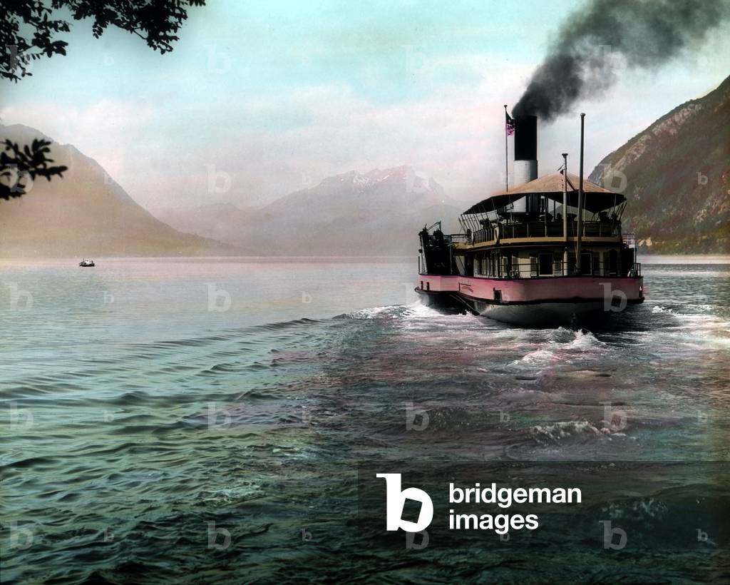 Steam ship on Lake Lucerne, Switzerland, c.1910s