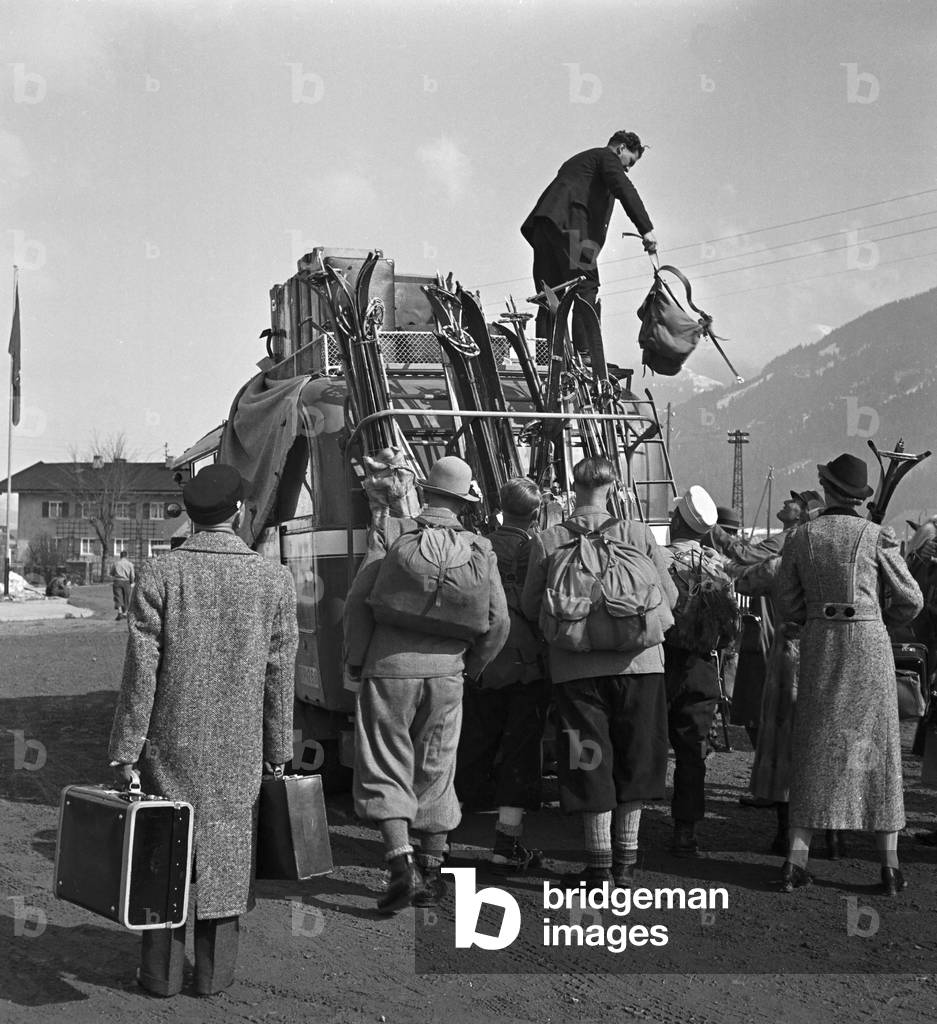 A trip to Mittelberg in Austria, Germany 1930s (b/w photo)