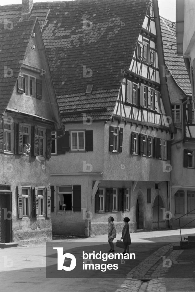 A trip to Bad Urach, Germany 1930s (b/w photo)