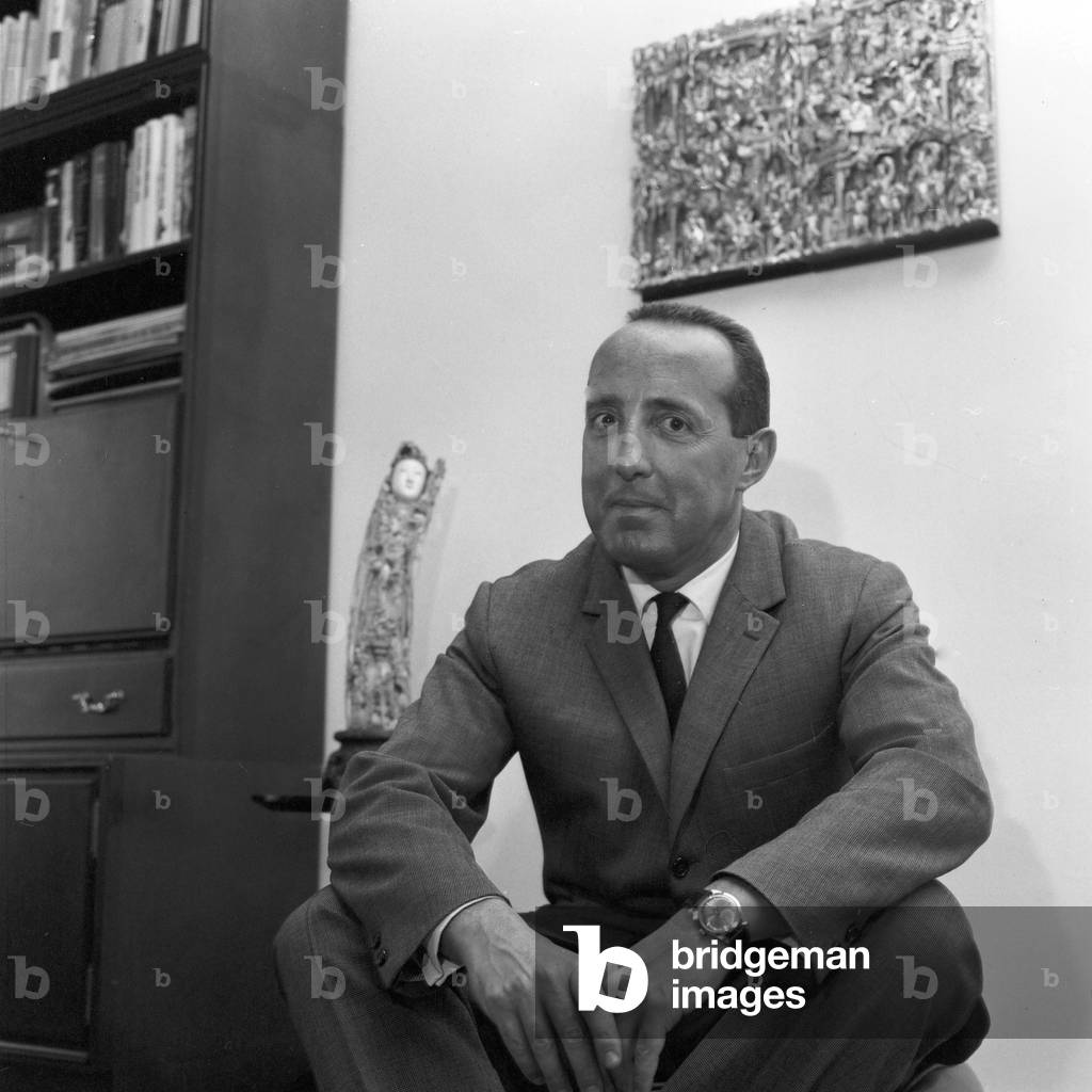 German journalist and publicist Peter Scholl Latour at Paris, France 1960s