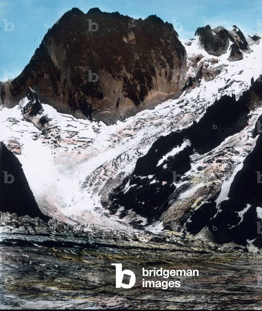View from Couvercle to Leschaux - and Mont Mallet glacier so