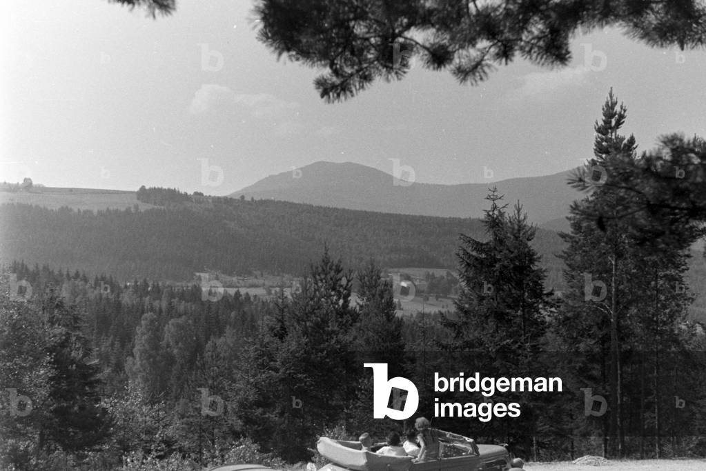 Recovery in the Bohemian Forest, Germany 1930s (b/w photo)