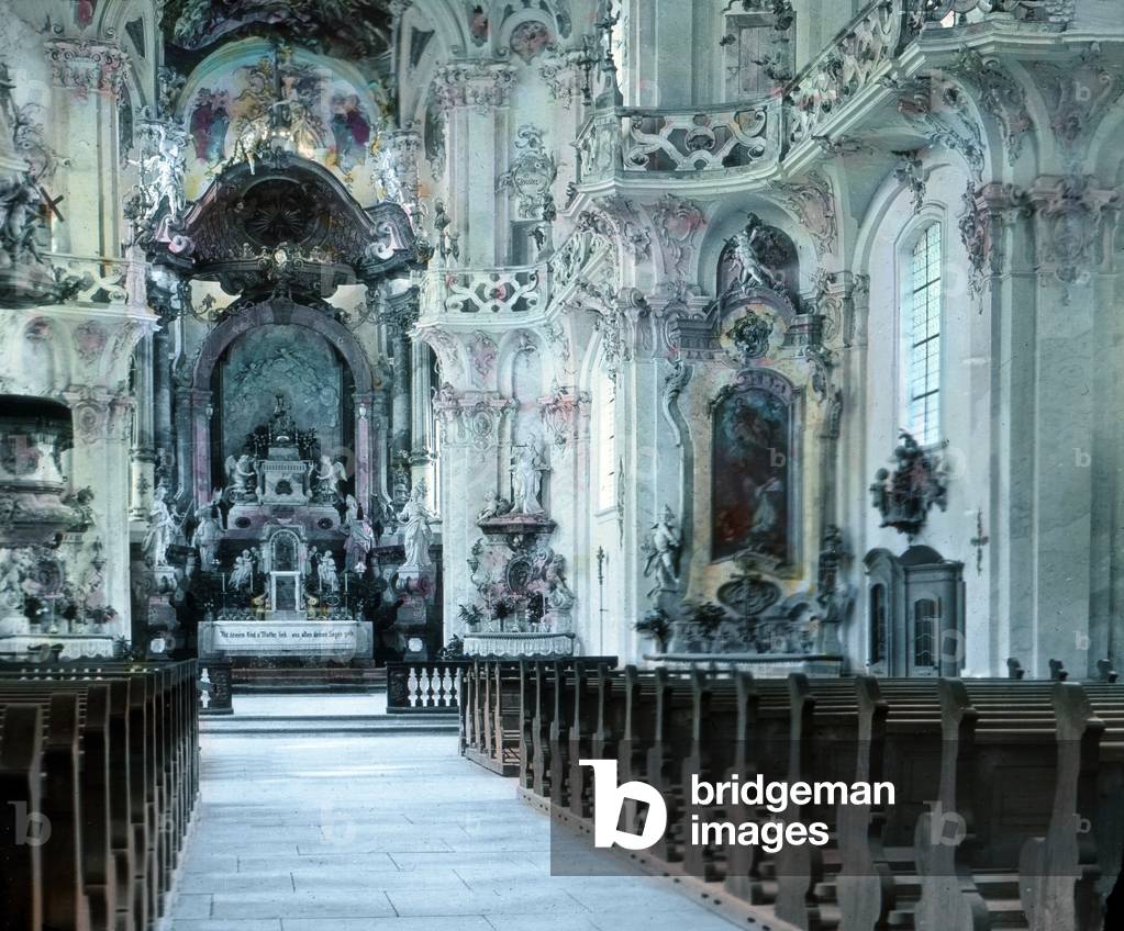 Interior of the church in Birnau