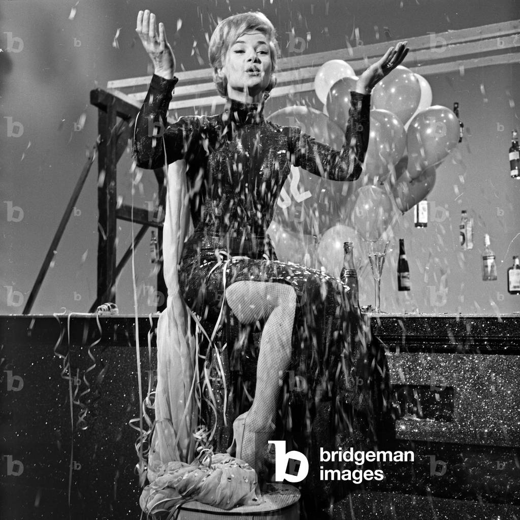 The great entertainment show on New Year's Eve 1961/62 of Norddeutscher Rundfunk TV and radio station, Germany 1960s