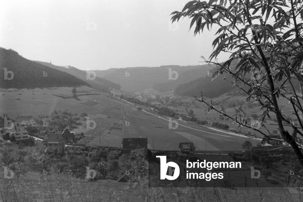 Holidays in the Black Forest, Germany 1930s (b/w photo)