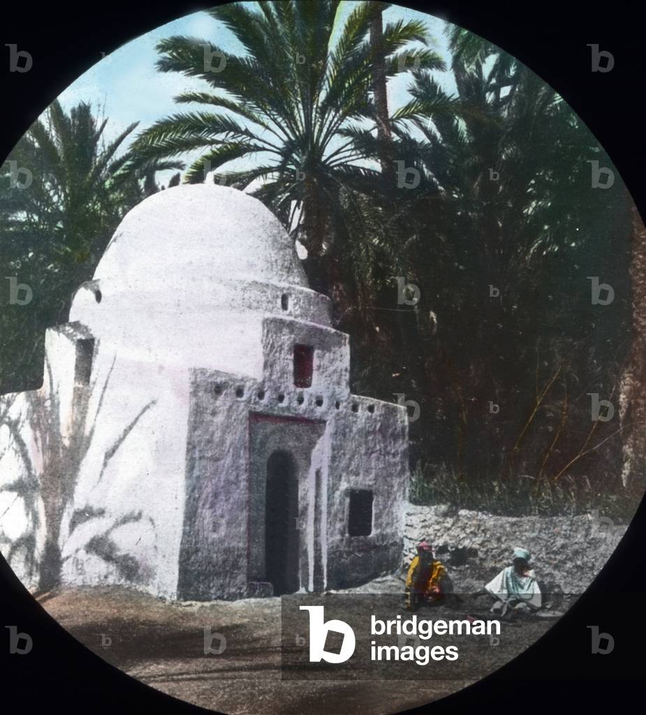 Algeria - Impression of an oasis with chapel. Carl Simon Archive, image date circa 1920