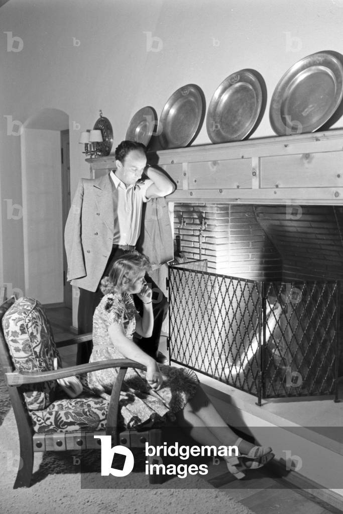 The Austrian actress on her holidays, Germany 1930s (b/w photo)