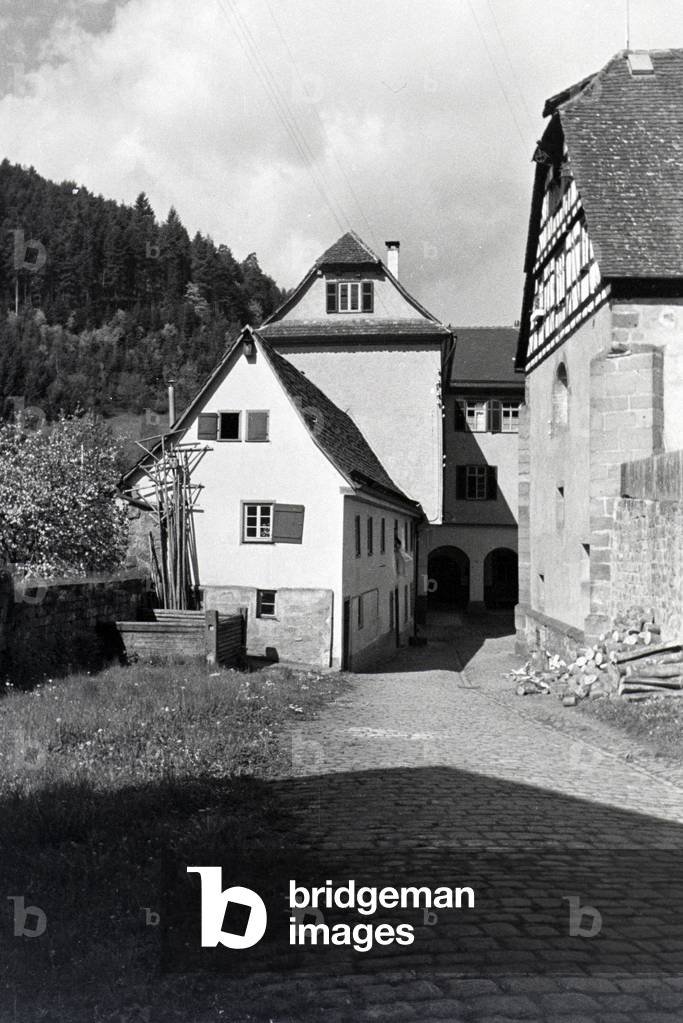 An estate in Hirsau, Black Forest, Germany 1930s (b/w photo)