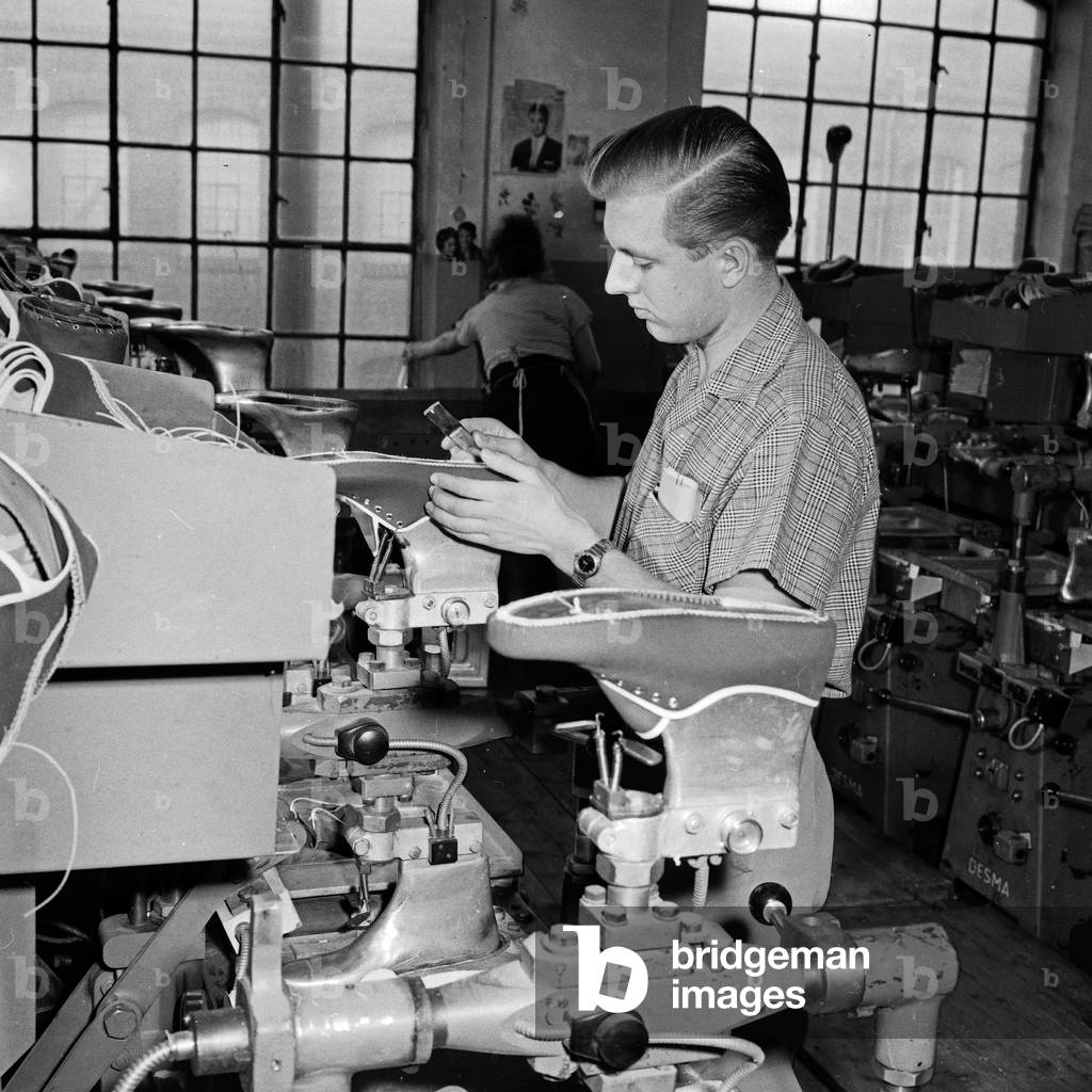 Workers at the Phoenix Gummiwerke rubber factory at Hamburg Harburg, Germany 1960s