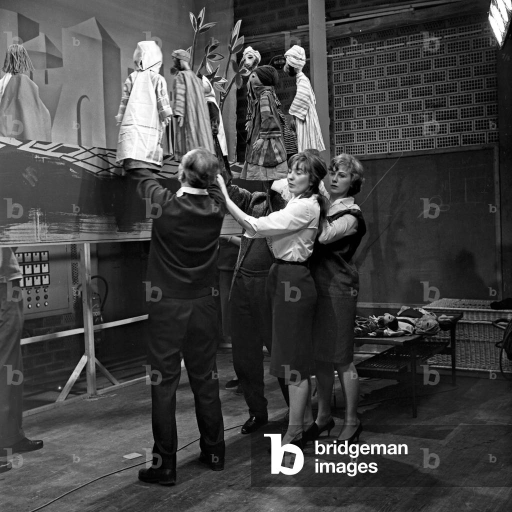 Puppeteers of the puppet play 