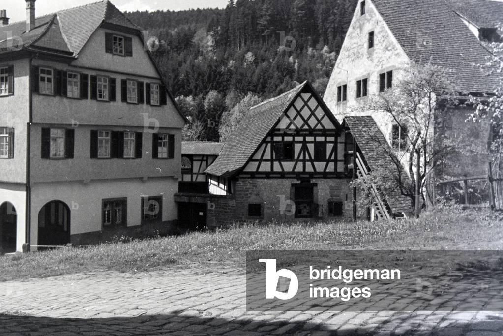 A trip to Hirsau, Black Forest, Germany 1930s (b/w photo)