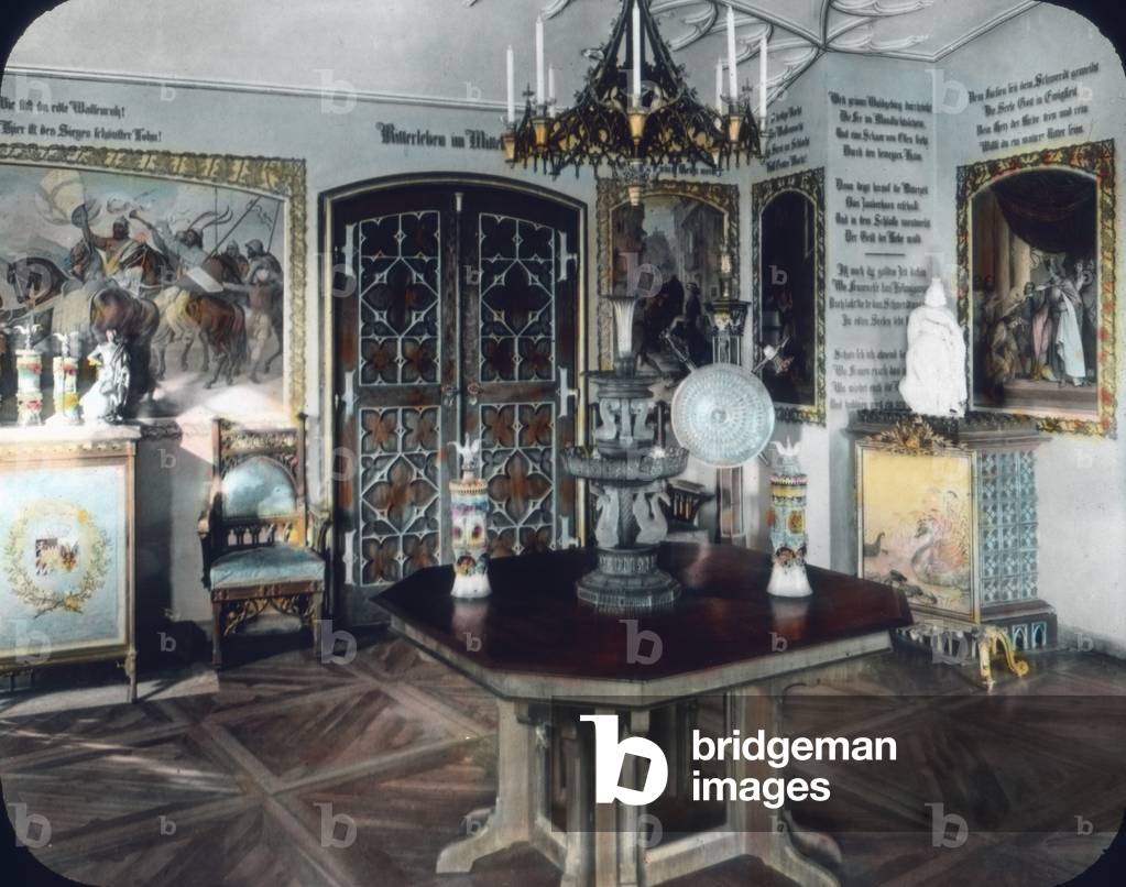 Knights' hall at Hohenschwangau castle at Bavaria