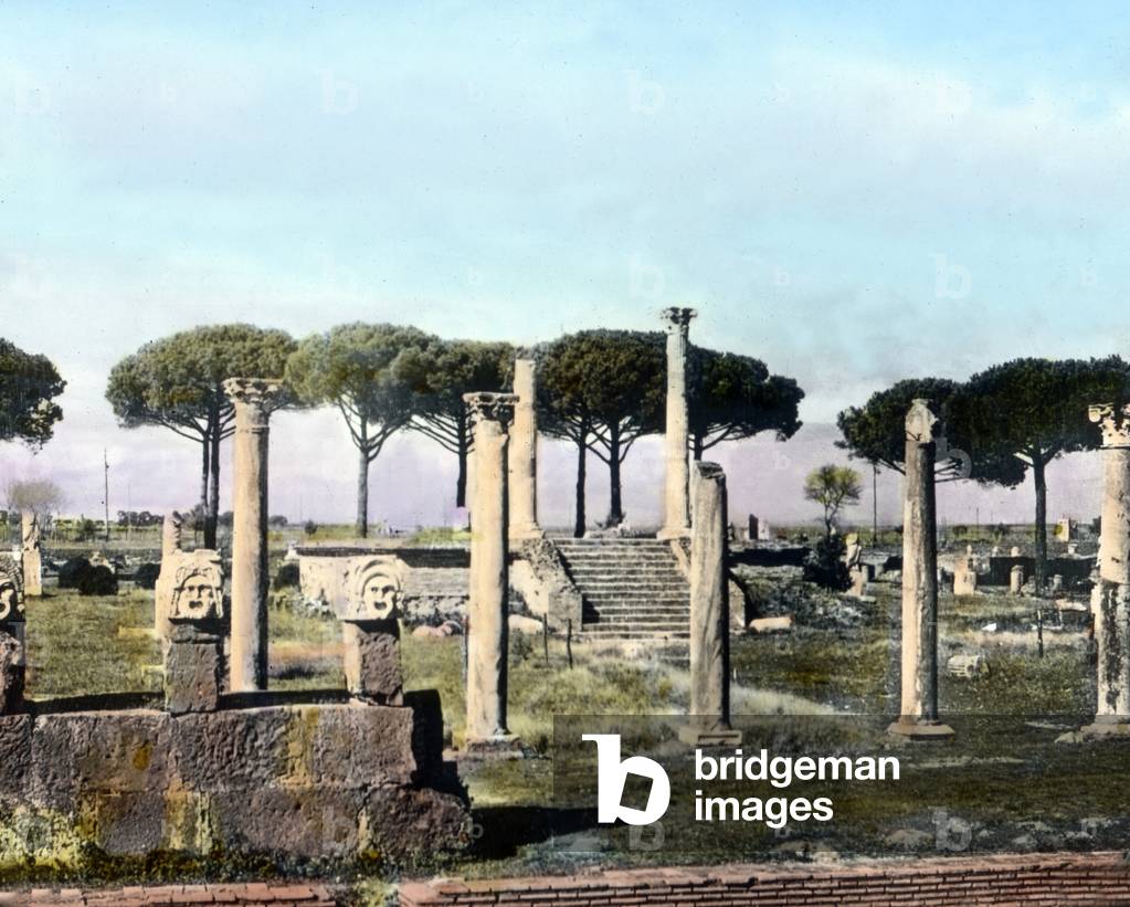 Remains of the old Roman harbor city of Ostia