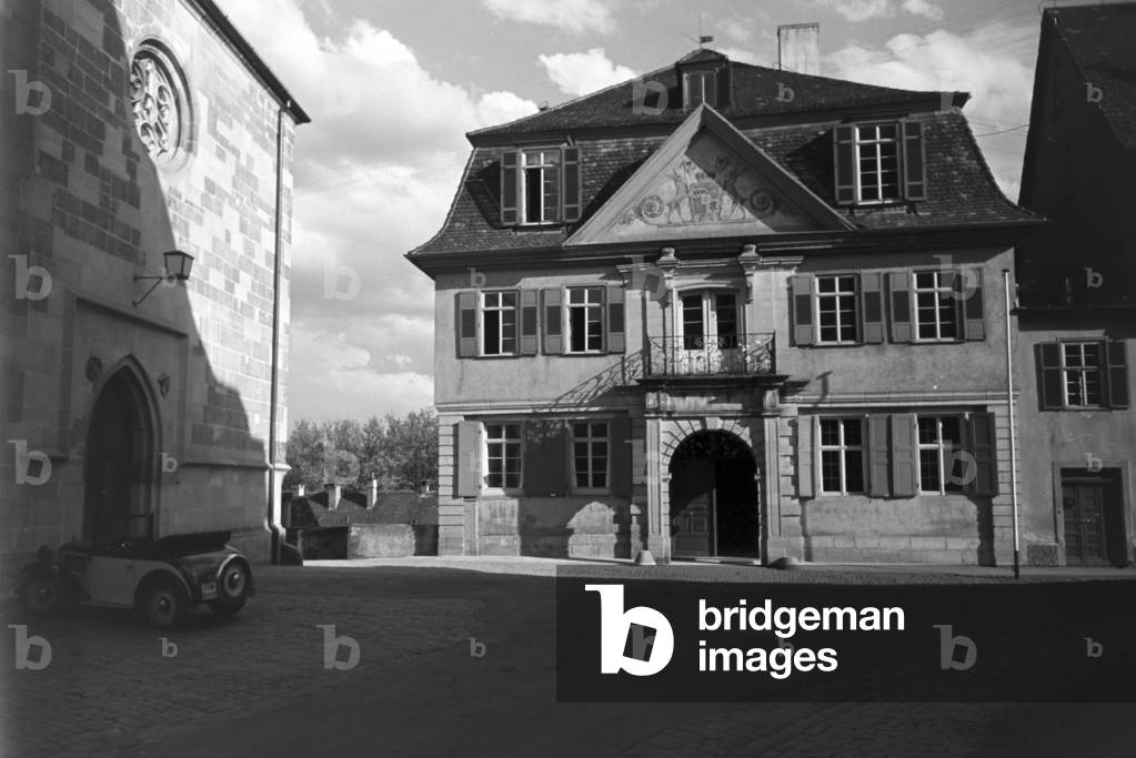 A trip to Tübingen, Germany 1930s (b/w photo)