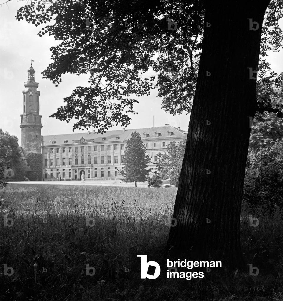 The castle at Weimar, Germany 1930s (b/w photo)