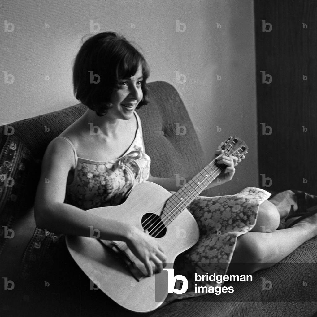 Greek German singer Vicky Leandros at Hamburg, Germany 1960s