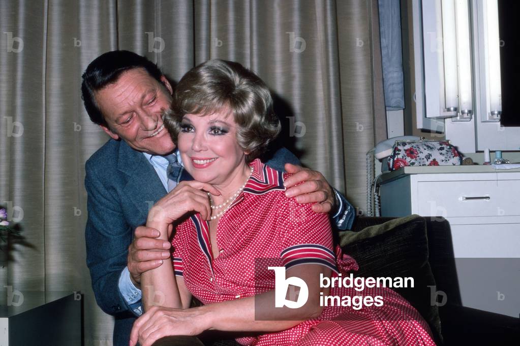 German opera singer Anneliese Rothenberger with her husband Gerd Wendelin Dieberitz, Germany 1970s