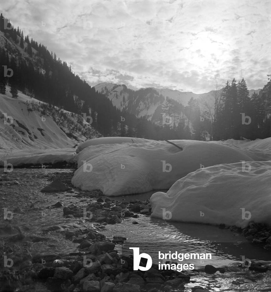 A trip to Mittelberg in Austria, Germany 1930s (b/w photo)