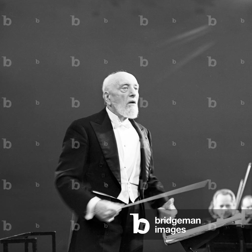 Swiss conductor Ernest Ansermet at Hamburg, Germany 1960s