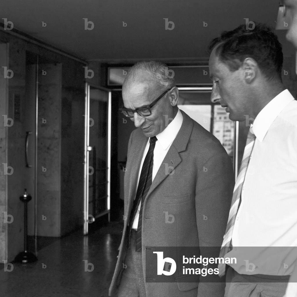 Two staff members of TV and radio station Norddeutscher Rundfunk at Hamburg, Germany 1960s