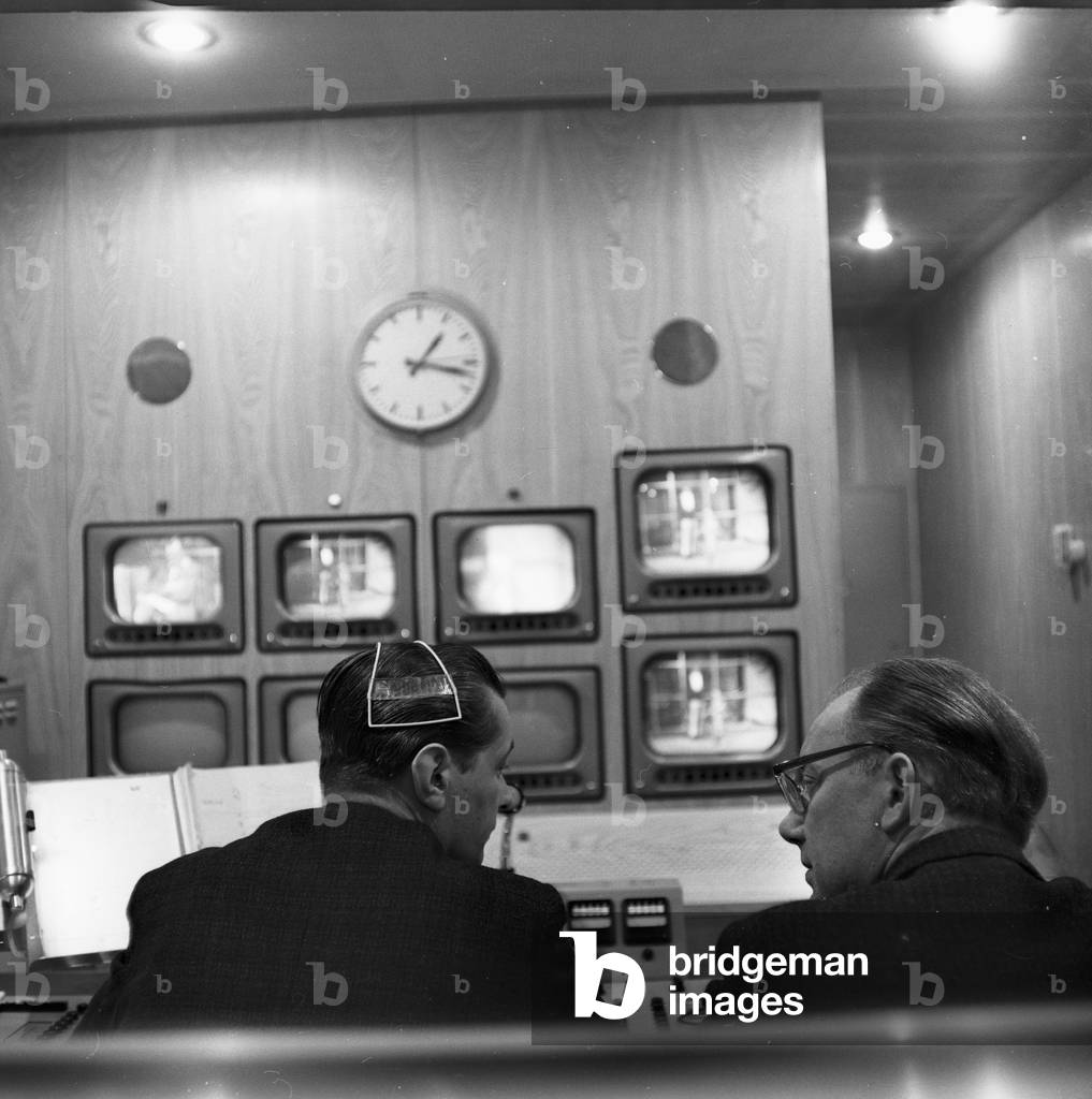 Working with the new electronic camera at the studios of Norddeutscher Rundfunk at Hamburg, Germany 1960s