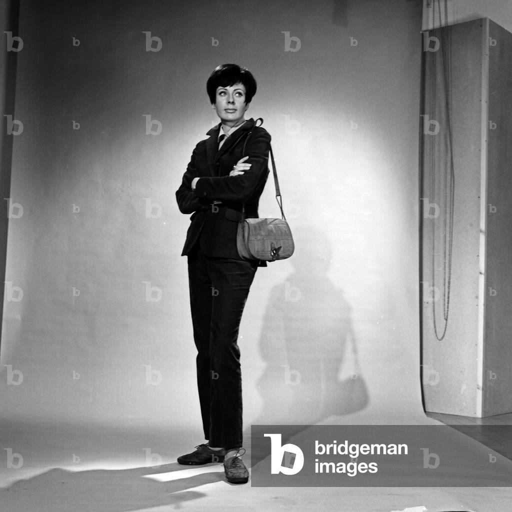 German TV presenter, author and screenwriter Ann Ladiges at a photo shoot, Germany 1960s