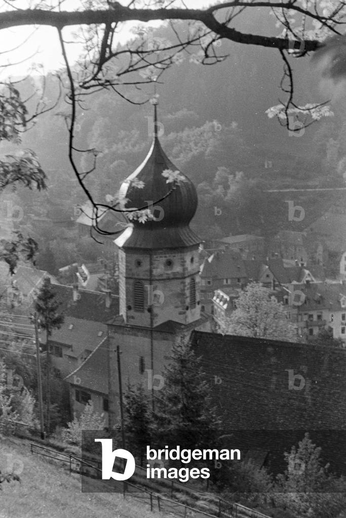 A trip to St Märgen in the Southern Black Forest, Germany 1930s (b/w photo)