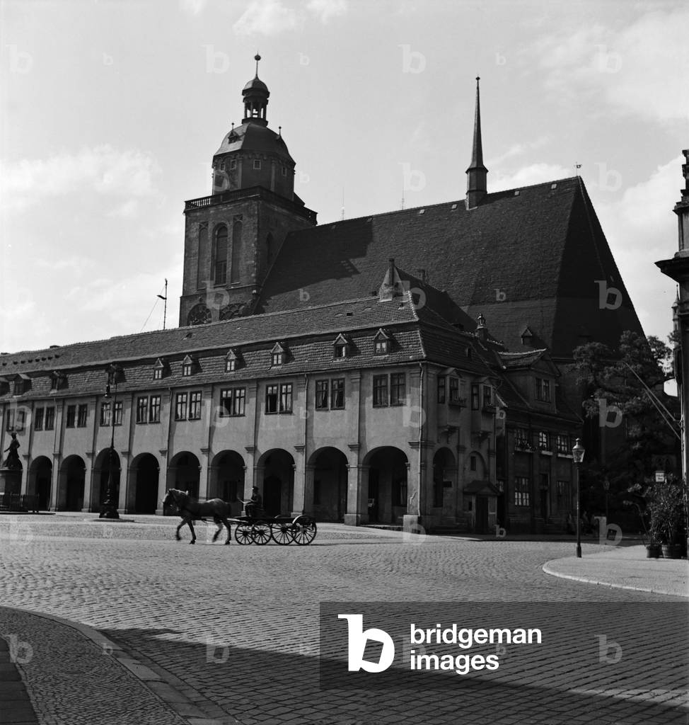 St Mary's church at the city of Dessau, Germany 1930s (b/w photo)