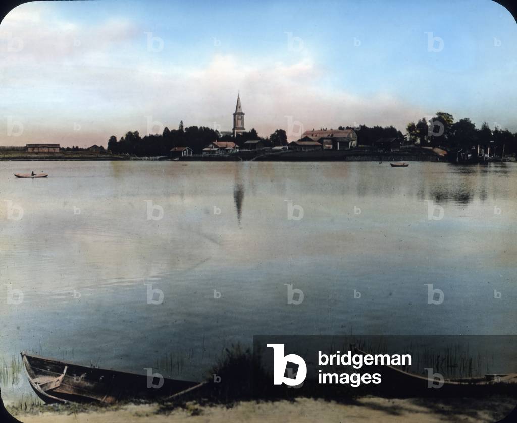 View to the village of Sotkamo, Finland 1920s