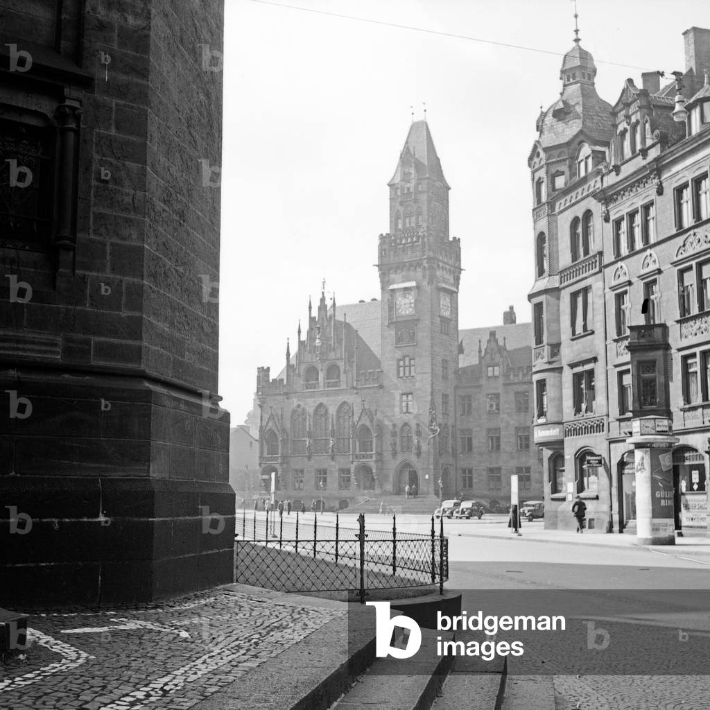 St John city hall of Saarbruecken, Germany 1930s (b/w photo)