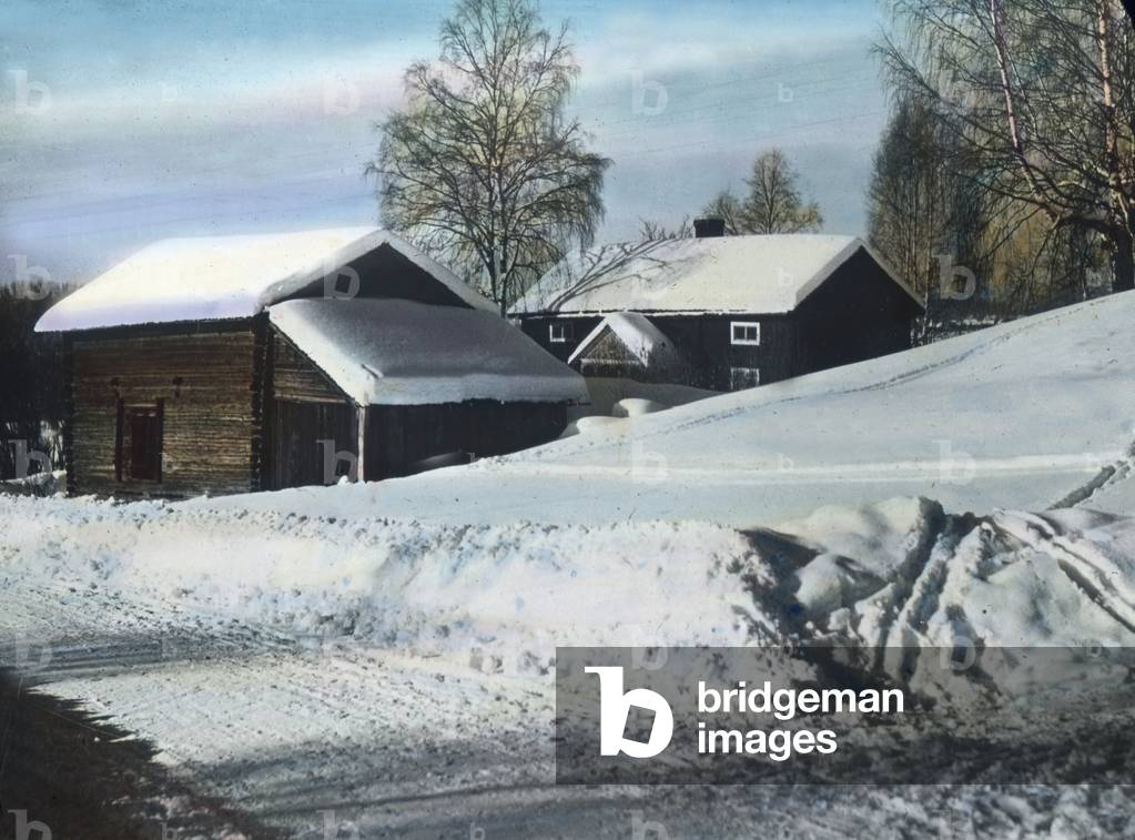 Dalekarlien, Farm im Winter