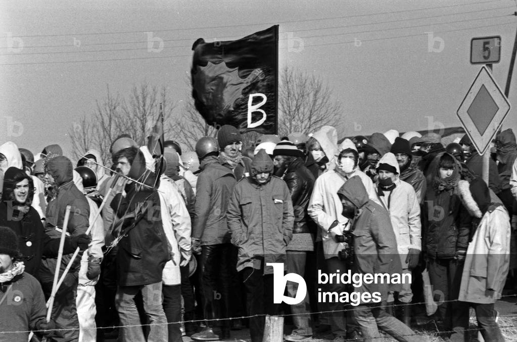 Protesters at the area of Brokdorf nuclear plant, Germany 1980s