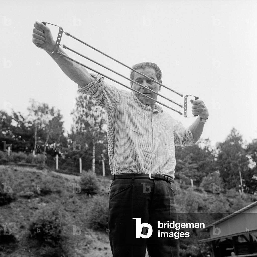 German actor Rudolf Prack at Hamburg, Germany 1960s