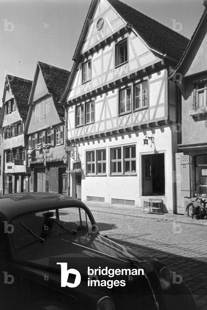 A trip to Heilbronn, Germany 1930s (b/w photo)