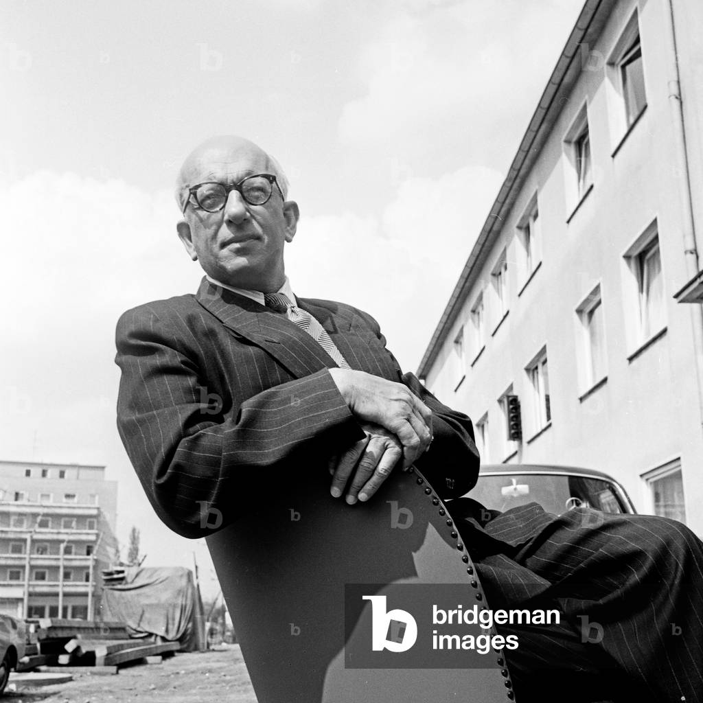 German cabaret artist and actor Werner Finck at Hamburg, Germany 1960s