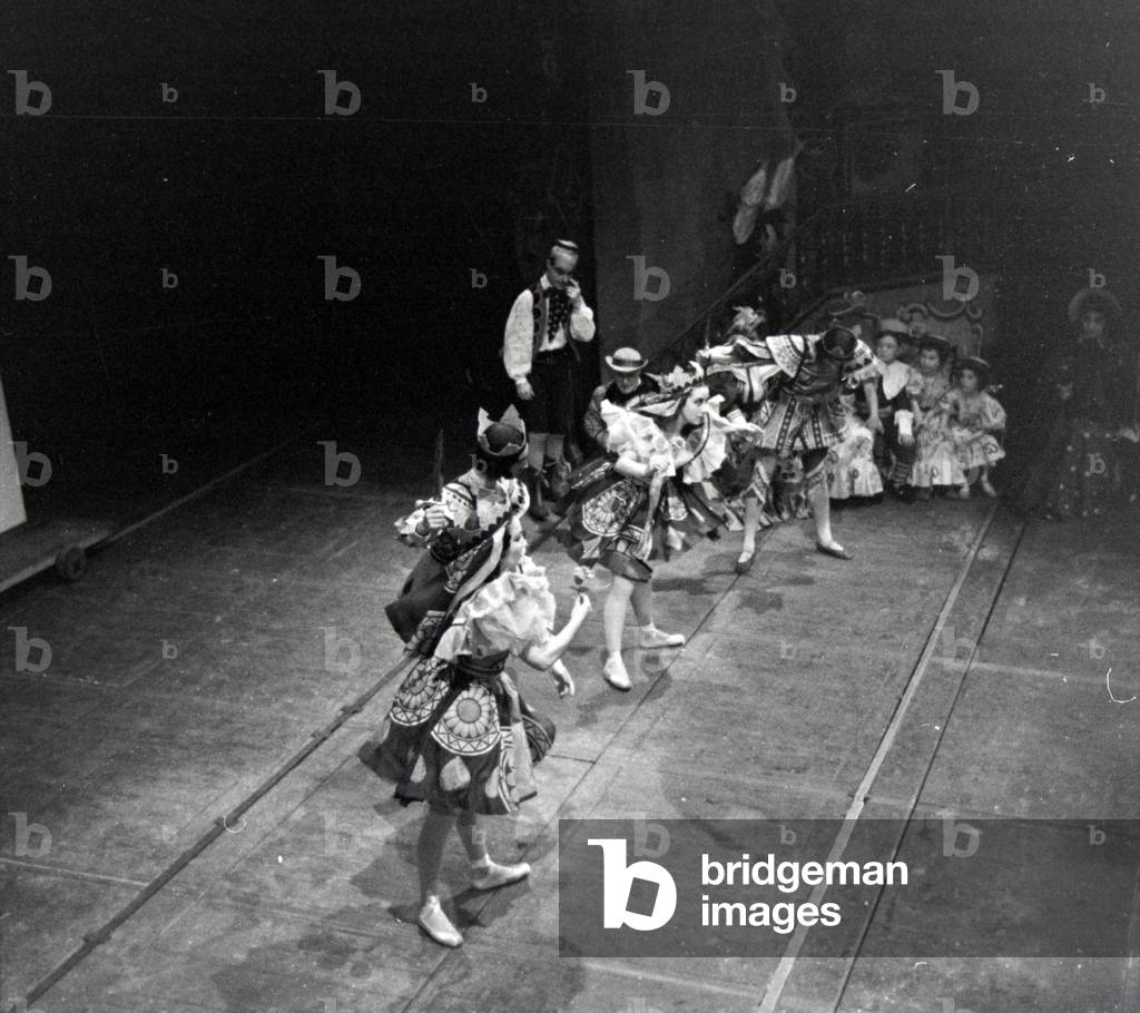 Performance in the opera in Rome, Italy 1940s (b/w photo)