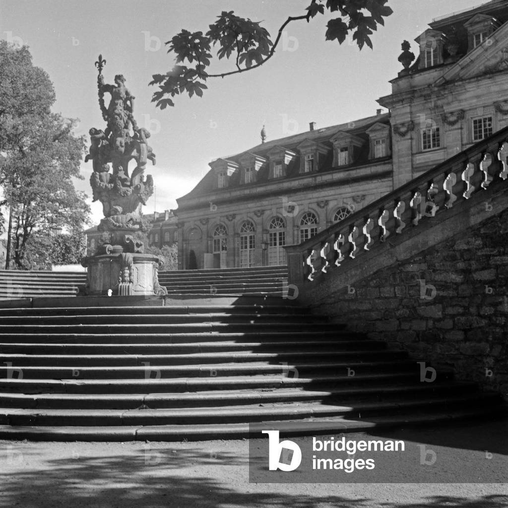 View to Fulda orangery, Germany 1930s (b/w photo)